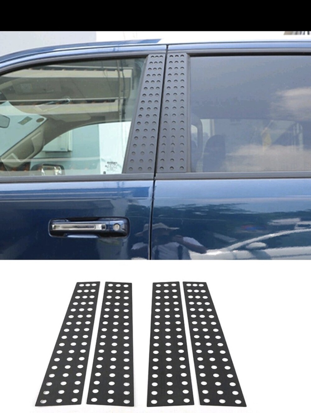 4x Exterior Door Window B Pillar Post Alloy Cover Trim For Dodge Ram 1500 2019+